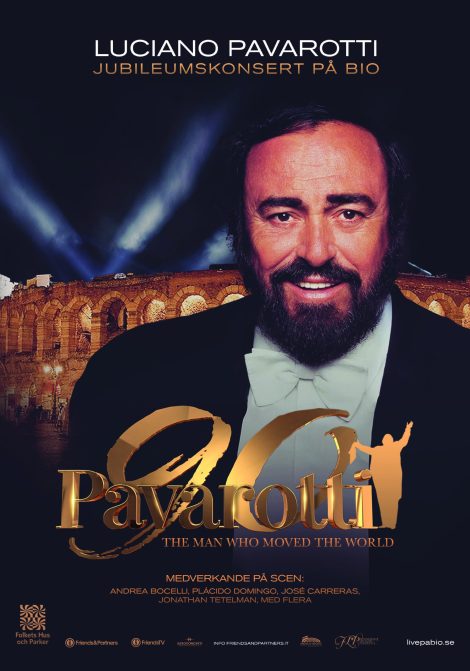 Filmposter för Pavarotti 90 – The Man Who Moved the World