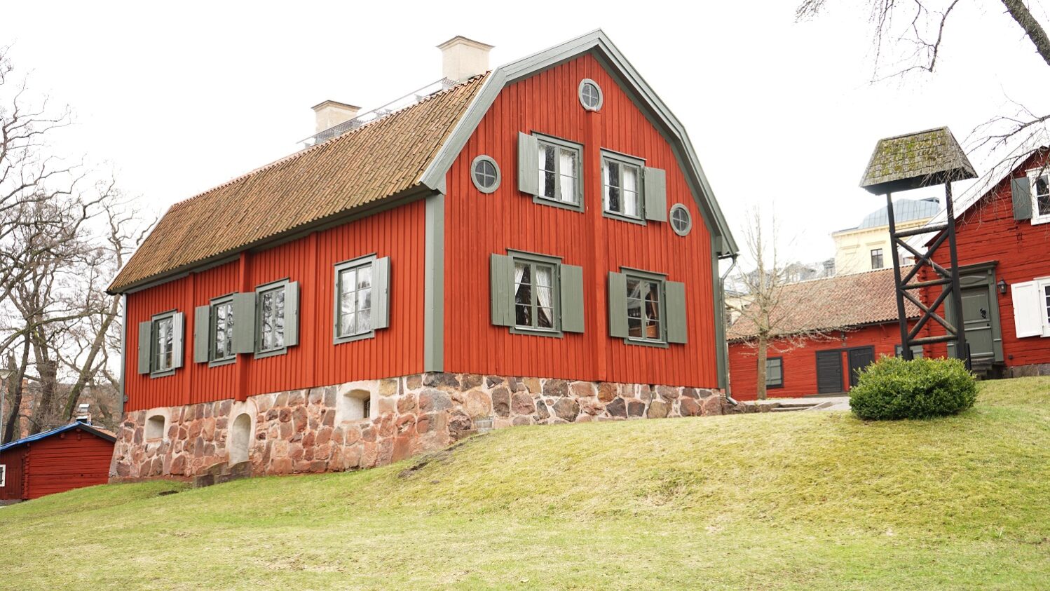 Tidstypiska byggnader vid Färgargården
